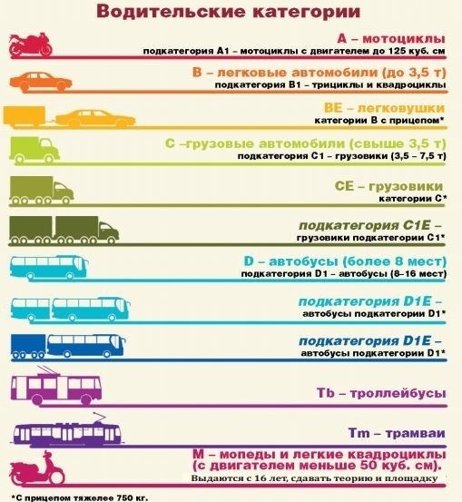 Категории лицензий на электромобили (например, электрические 4-колесные)