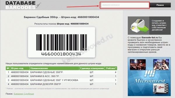 Как узнать штрихкод своего продукта