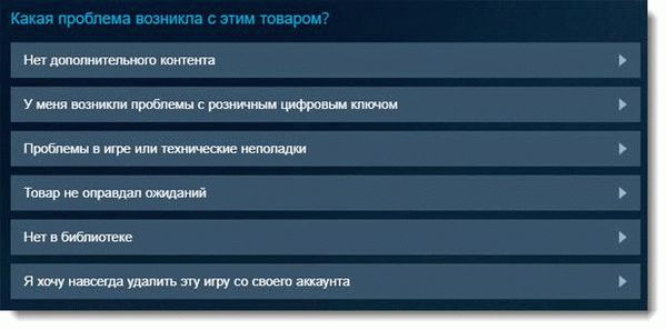 Распространенные причины для возврата денег в Steam