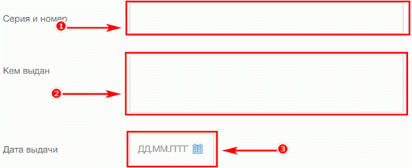 Серия и номер паспорта при регистрации на госуслугах