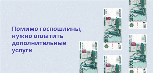 Помимо государственных ставок, необходимо оплатить дополнительные сборы