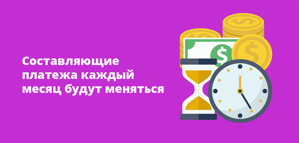 Детали платежа меняются каждый месяц.